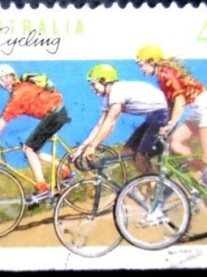 Selo postal da Austrália de 1989 Cycling U Du Selo postal da Austrália de 1989 Cycling U Du