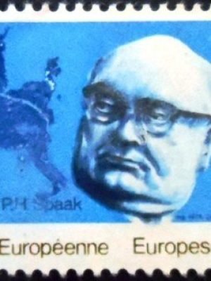 Selo postal da Bélgica de 1978 Paul Henri Spaak N