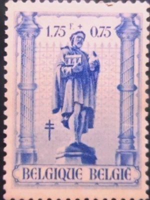 Selo postal da Bélgica de 1943 Goldsmith by Emile Namur N