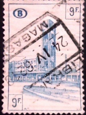 Selo postal da Bélgica de 1954Brussels North Railway Station 9 U
