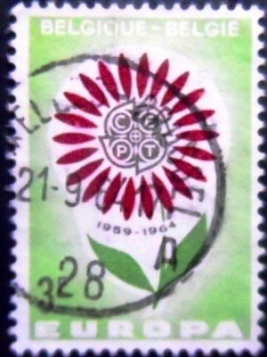 Selo postal da Belgica de 1964 C.E.P.T. Flower 3 U