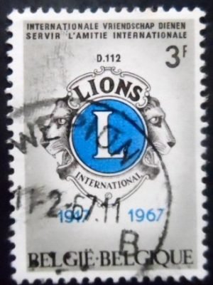 Selo postal da Bélgica de 1967 50 years of Lions's International U