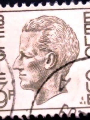 Selo postal da Bélgica de 1971 King Baudouin Type Elström 9 U