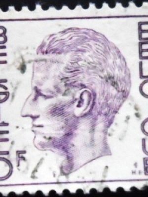 Selo postal da Bélgica de 1972 King Baudouin Type Elström 5 U