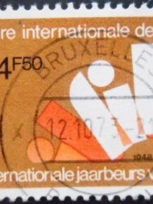 Selo postal da Bélgica de 1973 International fair of Liege U