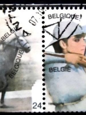 Se-tenant da Bélgica de 1984 Olympic Games Los Angeles U SET