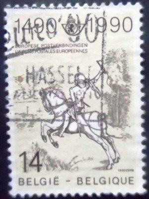 Selo postal da Bélgica de 1990 Regular European Postal Services U