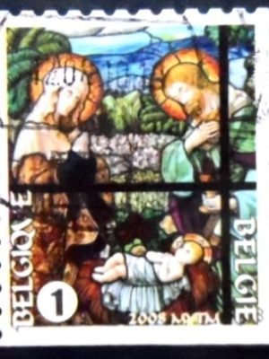 Selo postal da Bélgica de 2008 Jozef and Maria National U Du