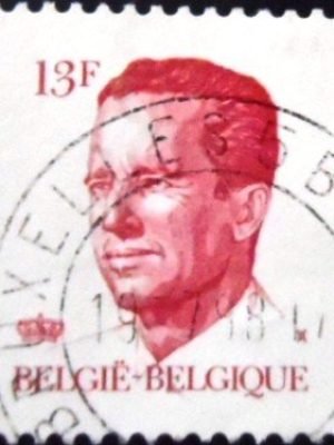 Selo postal da Bélgica de 1986 King Baudouin type Velghe 13 U