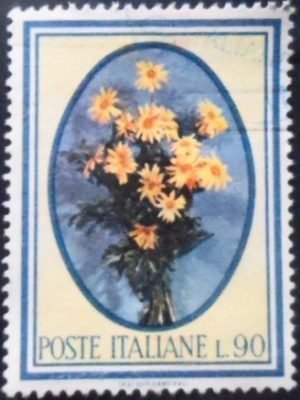 Selo postal da Itália de 1966 Anthemis U