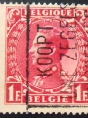 Selo postal da Bélgica de 1935 King Leopold III 1 U