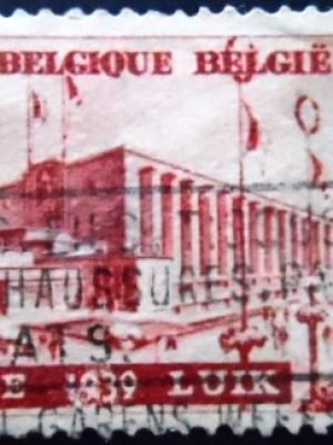 Selo postal da Bélgica de 1938 International Water Exhibition U