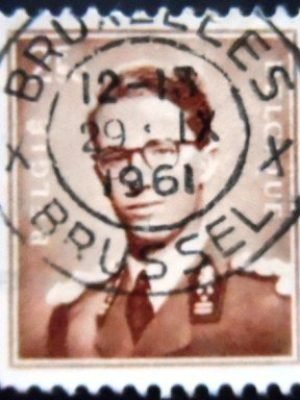 Selo postal da Bélgica de 1957 King Baudouin Type Marchand 2.50 U sev