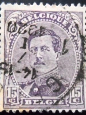 Selo postal da Bélgica de 1915 King Albert I Type I 15 U sev