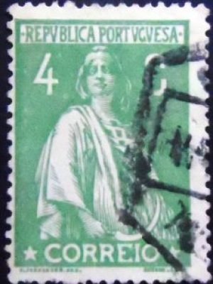 Selo postal da Bélgica de 1922 King Albert I Type Houyoux 10 U