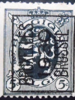 Selo postal da Bélgica de 1929 Heraldic Lion Precancelled 5