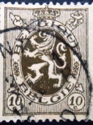 Selo postal da Bélgica de 1929 Heraldic Lion Precancelled 5