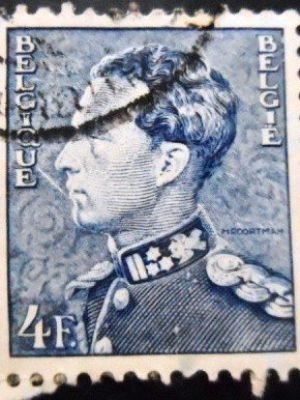 Selo postal da Bélgica de 1952 King Baudouin 4 U sev