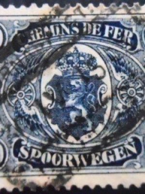 Selo postal da Bélgica de 1921 Coat of Arms Value in Circle 20 U