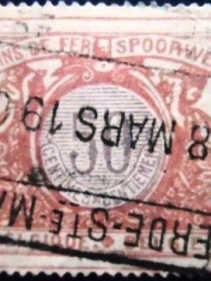 Selo postal da Bélgica de 1902 Railway Stamp