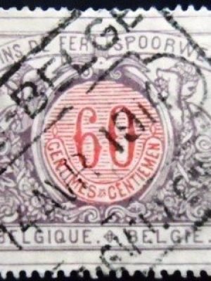 Selo postal da Bélgica de 1902 Railway Stamp