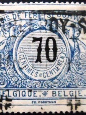 Selo postal da Bélgica de 1902 Railway Stamp