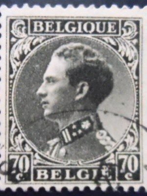 Selo postal da Bélgica de 1935 King Leopold III Profile to the Left 70 U