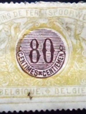 Selo postal da Bélgica de 1902 Railway Stamp