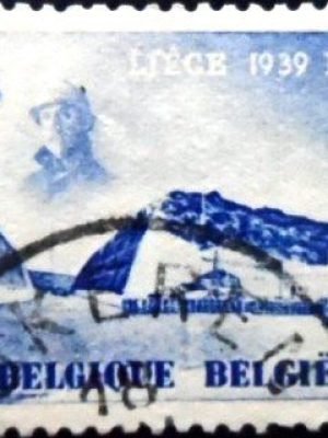 Selo postal da Bélgica de 1938 Albert Canal crossing U