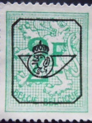 Selo postal da Bélgica de 1968 Number on Heraldic Lion Precanceled 2 N
