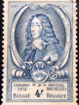 Selo postal da Bélgica de 1952 Lamoral II Claudius Franz N