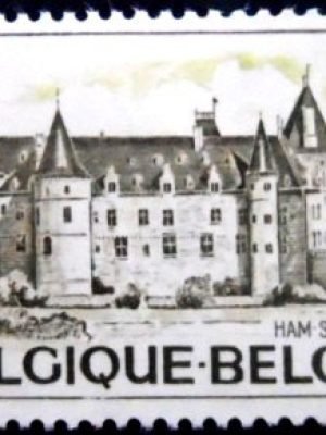 Selo postal da Bélgica de 1976 Castle Ham-sur-Heure M