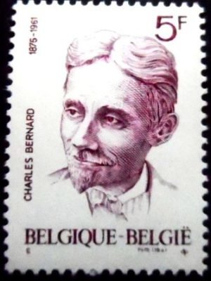 Selo postal da Bélgica de 1976 Charles Bernard N