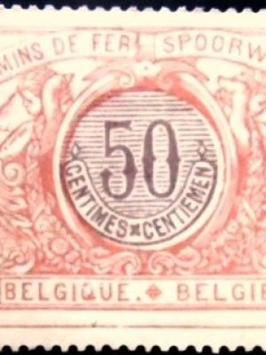 Selo postal da Bélgica de 1902 Railway Stamp