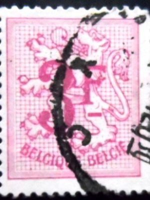 Selo postal da Bélgica de 1970 Number on Heraldic Lion 3 U sev