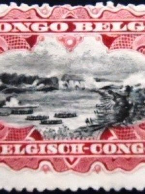 Selo postal do Congo Belga de 1910 Stanley Falls Bilingual N