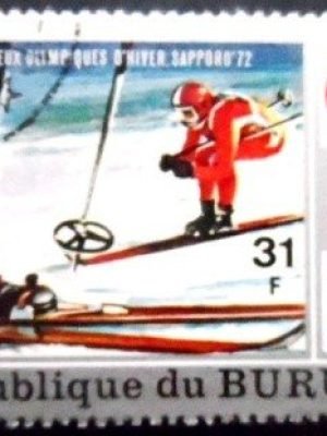 Selo postal de Burundi de 1972 Downhill MCC