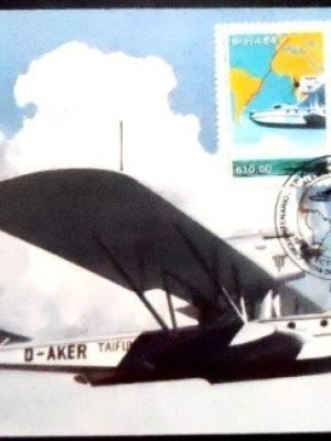 Máximo Postal nº 101 de 1984 Avião Dornier Wal