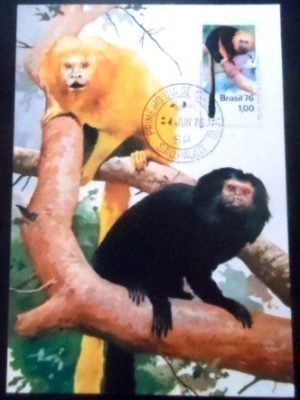 Máximo postal do Brasil de 1976 nº 45 Mico-Leão