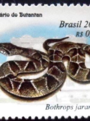 Selo postal do Brasil de 2001 Bothrops jararaca