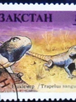 Selo postal do Cazaquistão de 1994 Steppe Agama NCC