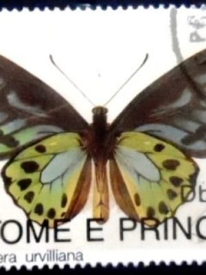Selo postal de São Tomé e Princípe de 1992 Urville's Birdwing NCC