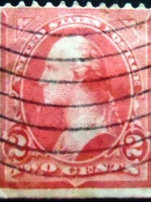 Selo postal dos Estados Unidos de 1908 George Washington 2 U Erux