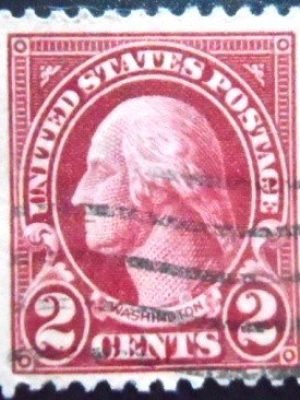 Selo postal dos Estados Unidos de 1923 George Washington 2 U W2FIDI