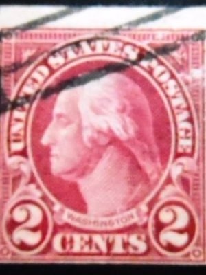 Selo postal dos Estados Unidos de 1923 George Washington 2 U J sev
