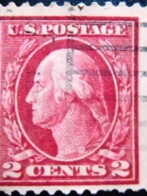 Selo postal dos Estados Unidos de 1912 George Washington 2 U sev