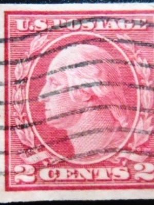 Selo postal dos Estados Unidos de 1917 George Washington 2 U sev
