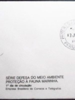 FDC Oficial 121 de 1977 Baleia Azul 12325