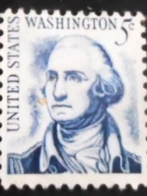 Selo postal dos Estados Unidos de 1966 George Washington 1 N