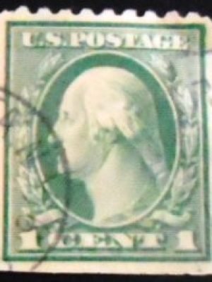 Selo postal dos Estados Unidos de 1914 George Washington 1 N U